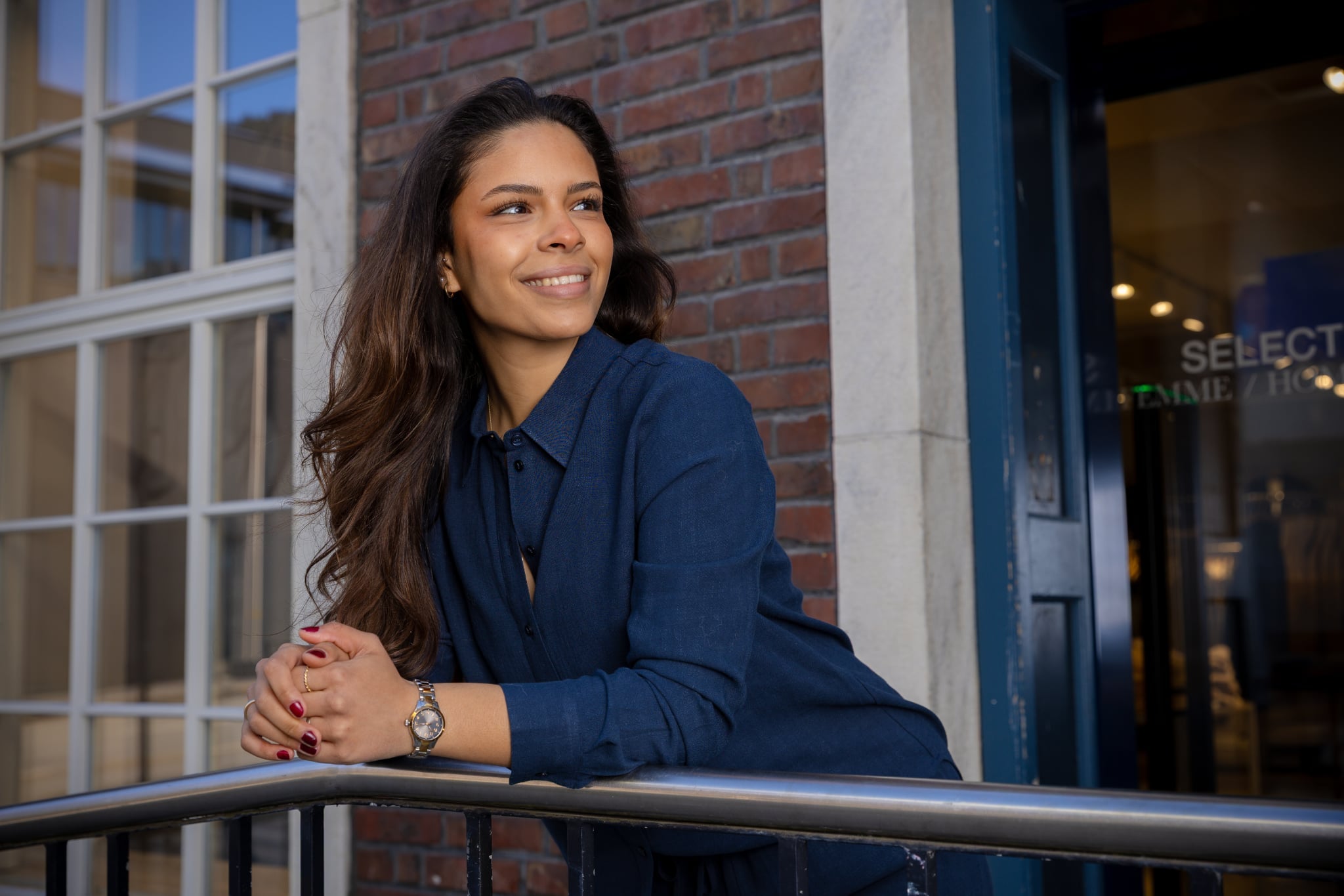 Viva lin skjorte - Blå/ Dark Sapphire